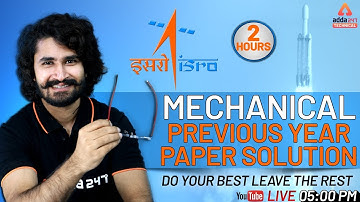 ISRO 2019 | Mechanical Engineering | Previous Year Paper Solution