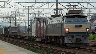 2070レ　EF66-24(ゼロロク)＆5767レ　EF64-1018牽引貨物列車　清洲通過