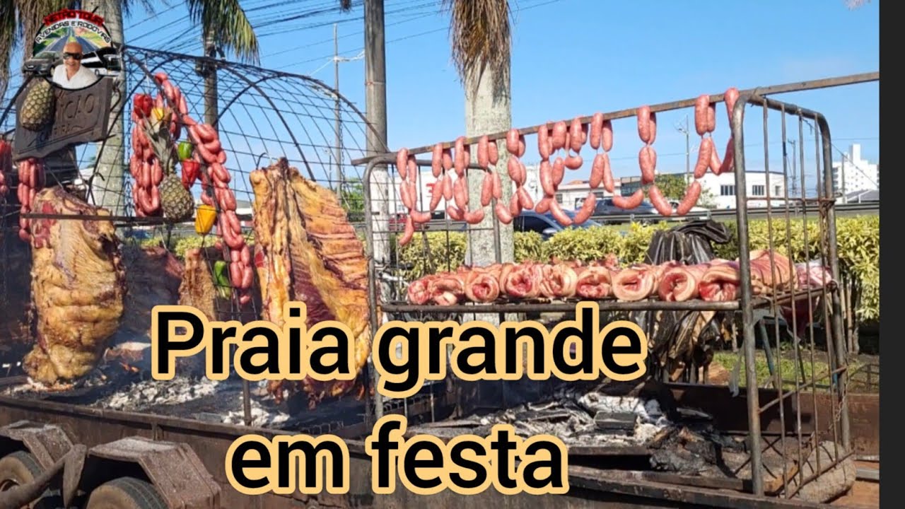 Festa na linda praia grande.