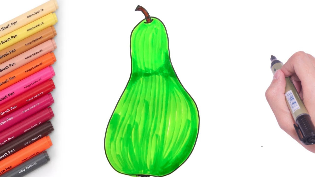 How to draw a Bottle Gourd step by step Drawing Very easy Drawing
