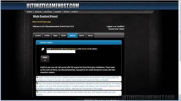 UltimateGameHost Control Panel v3.0