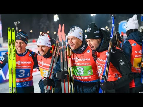 BIATHLON - Les Bleus font de la résistance, les Boe la différence : Le résumé du relais d'Hochfilzen