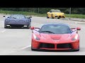 Supercars Leaving a Car Show - Who Sounds Best?