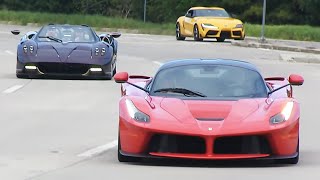 Supercars Leaving a Car Show  Who Sounds Best?