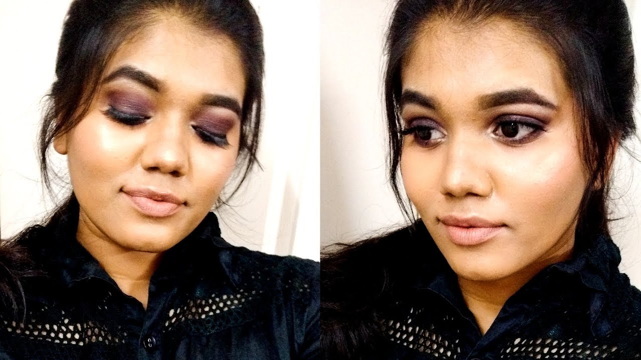 New year's Eve Makeup Look 2018 |Plum Smokey Eye makeup |Alekhya Parameswaran|