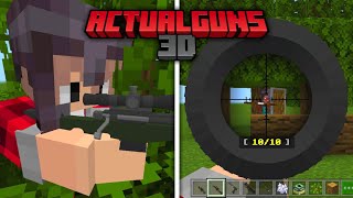 ADD-ON SENJATA TERKEREN DI MINECRAFT! - ACTUAL GUNS 3D screenshot 3