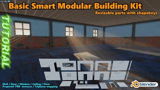 Basic Smart Modular Building Kit for houses in Blender