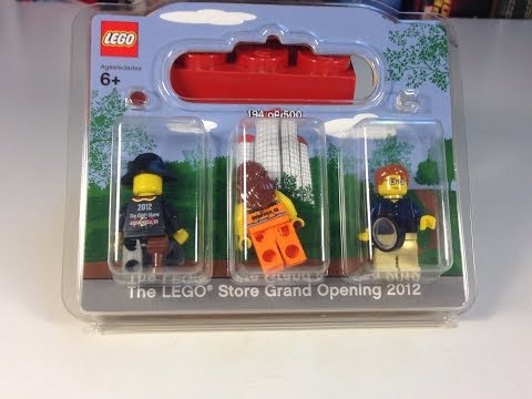 YouTube thumbnail: Limited Edition Minifigures LEGO Store Grand Opening Alpharetta from 2012