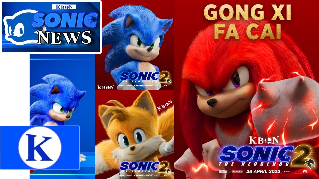 Sonic, Tails e Knuckles estampam os novos cartazes chineses de 'Sonic 2';  Confira! - CinePOP