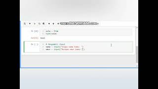 contoh input dan output di pemprograman python