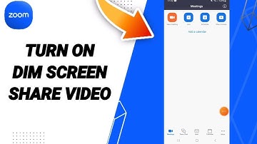 How To Turn On DIM Screen Share Video On Zoom App 2024