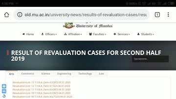 Mumbai University || Revaluation Results || 2ndhalf 2019 || Arts || T.Y.B.A (sem V)