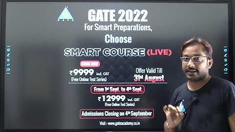 Smart course for GATE 2022 aspirants