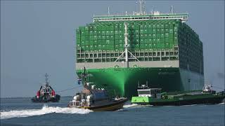 aankomst Ever Ace met Boluda Towage, Loodswezen en Port of Rotterdam