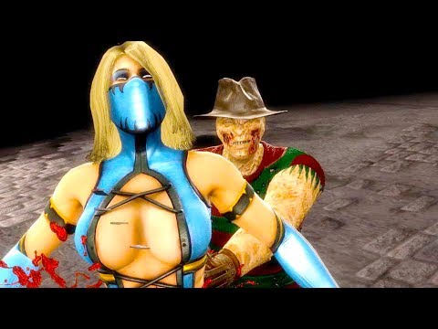 Mortal Kombat 9 - All Fatalities & X-Rays on Mileena Blonde Blue Costume 4K Ultra HD Gameplay Mods