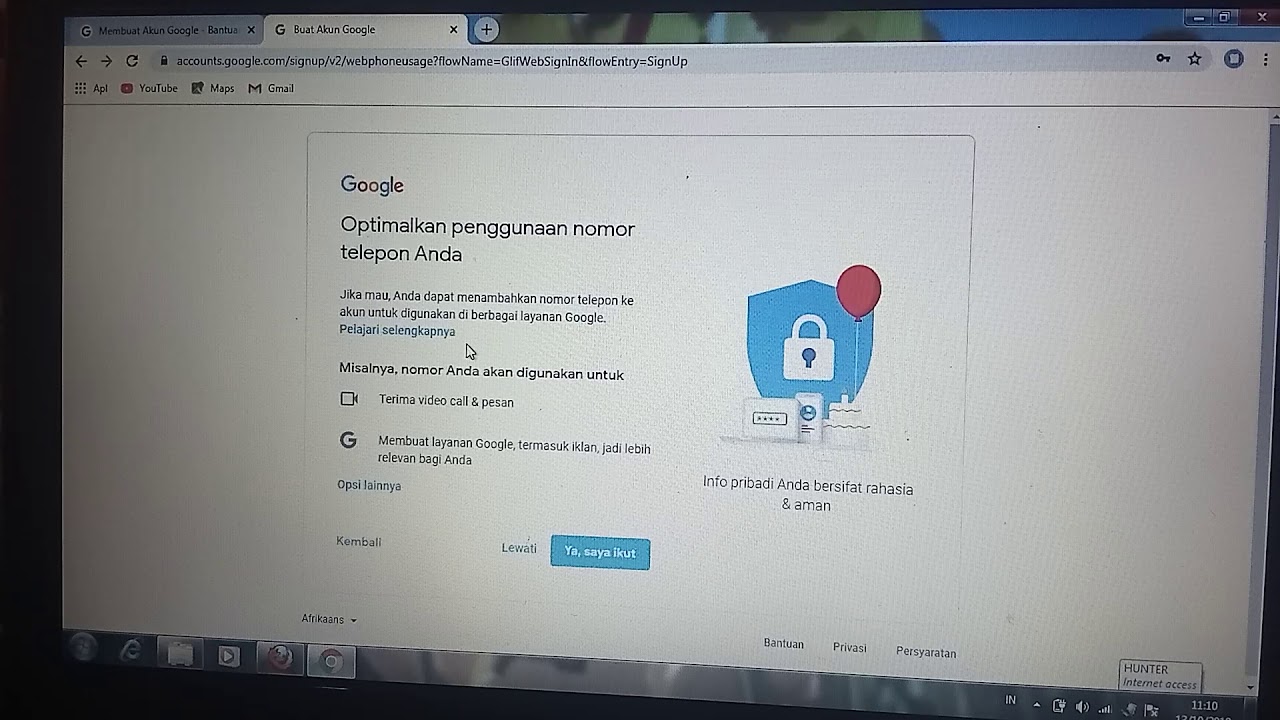 cara membuat akun google