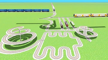 FACE TO 💞FACE ALL TRAIN ON SAME TRACKS ZIG ZAG BIG 360° DEGREEROUND 💝CIRCLE RAILWORK