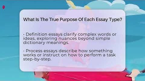 What Is The True Purpose Of Each Essay Type? - The Prose Path