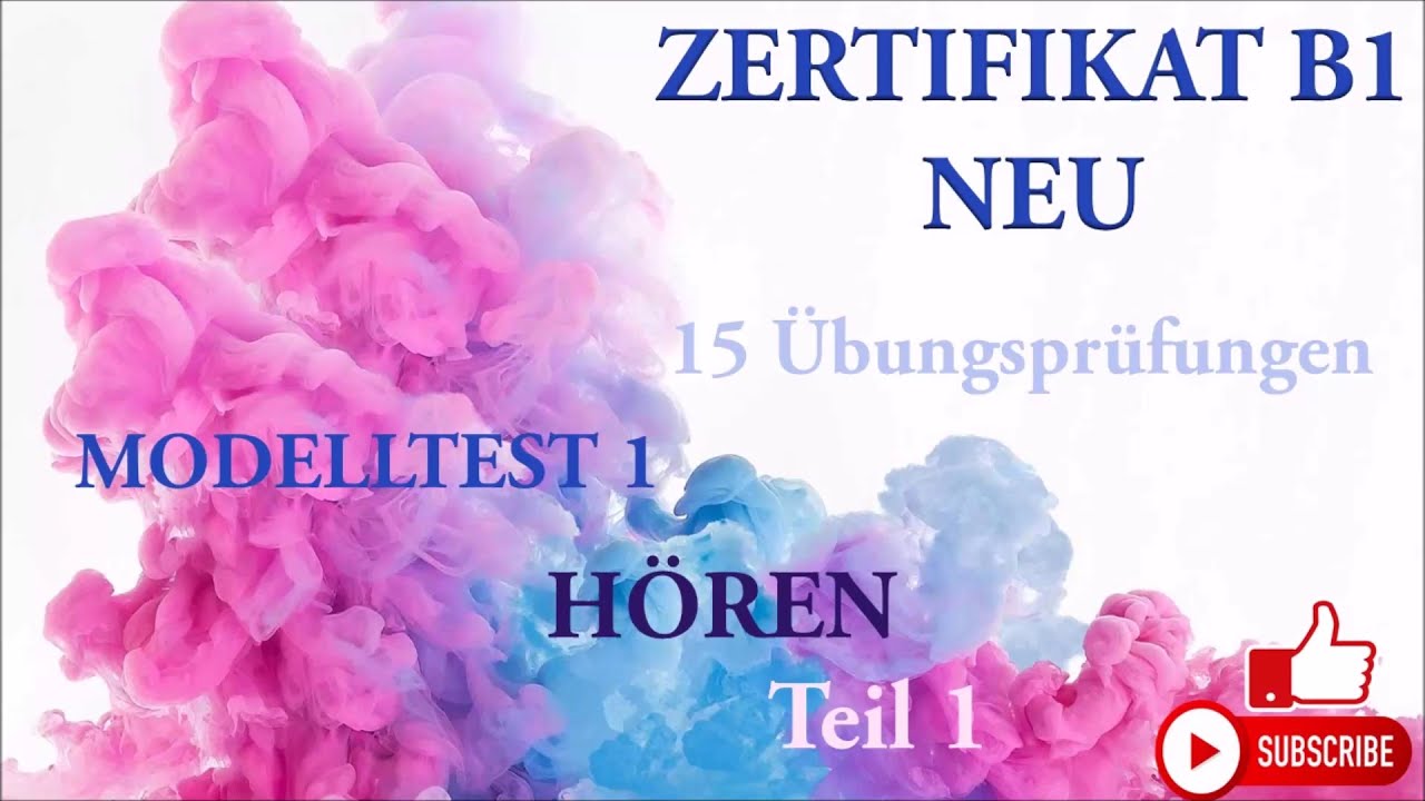 Goethe und Ösd Zertifikat B1 NEU - B1 Prüfung test– hören B1- MODELLTEST 1 Teil 1 mit Lösungen