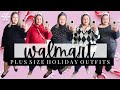A festive PLUS SIZE Walmart Haul! | Plus Size Holiday Outfits (and a few Thanksgiving outfits!)