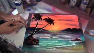 The Beach -Time lapse Spray Paint Art