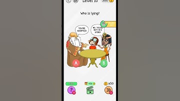braindom level 10 who is lying puzzle clue 🗝️🧩