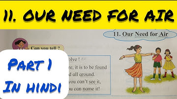 3rd Std - EVS Chapter 11 Our need for air explained in hindi - Class 3 - Part 1 - maharashtra board