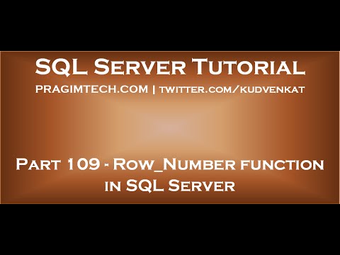 Video: Apakah yang ditetapkan Rowcount dalam SQL Server?