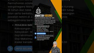 Jawatan Kosong Pegawai Imigresen Gred KP19 ambilan 2023. Info selanjutnya layari www.jawatan.net