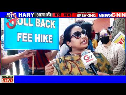 Parents protest against fee hike in front of St. Thomas' School(STS), Goyla, Dwarka