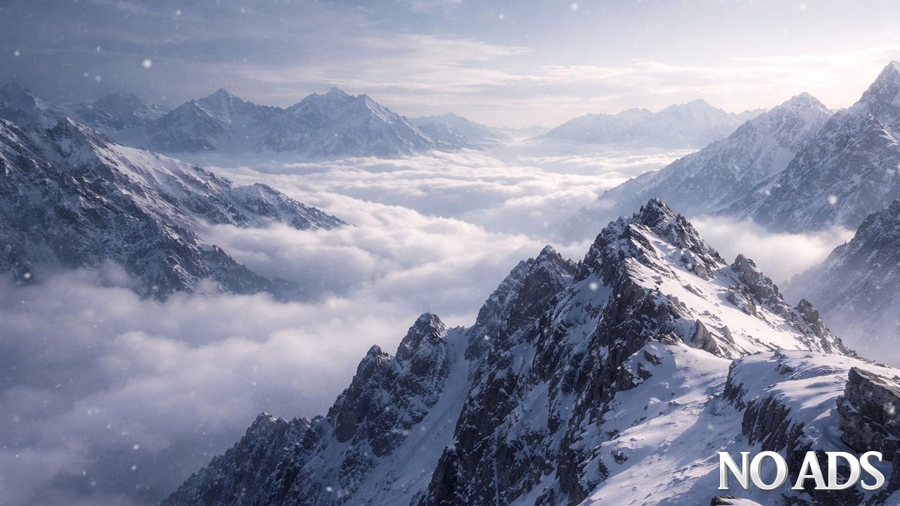 Snowy Mountain & Forest Ambience ❄️ | 15 Minute Relaxing Winter Music