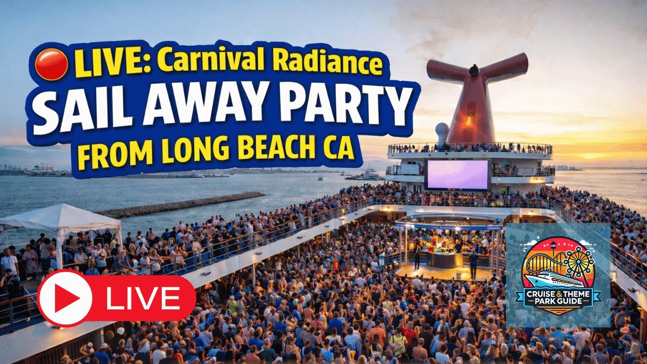 🔴 LIVE: Carnival Radiance Sail Away Party From Long Beach CA