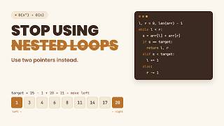 Stop Using Nested Loops! Two Pointers Makes It O(n) LeetCode Technique