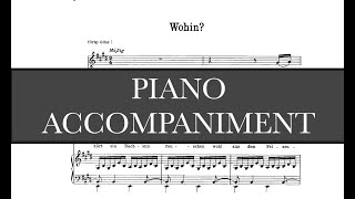 Wohin (F. Schubert) - E Major Piano Accompaniment- Karaoke