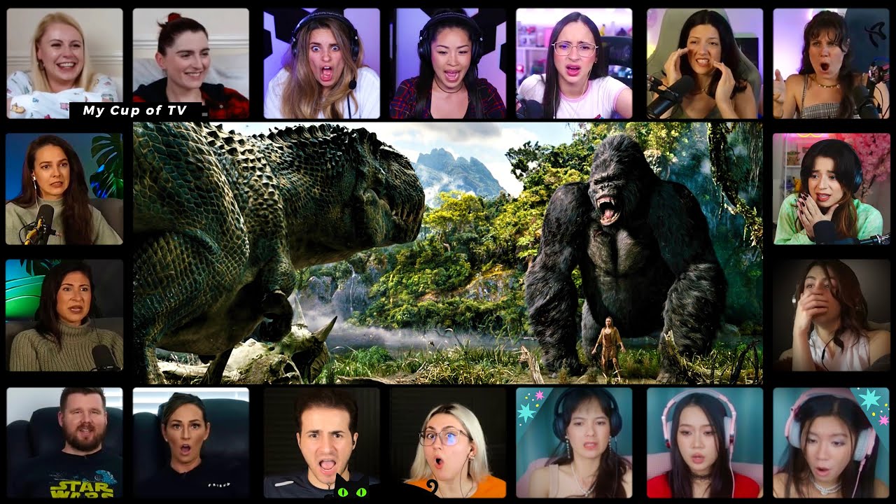 Kong vs. T-Rex Scene  | King Kong (2005) * Reaction Mashup