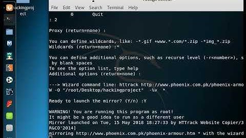 httrack kali linux website copying tool