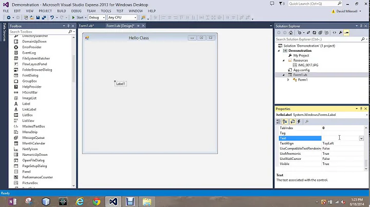 Formatting a Label in Visual Basic