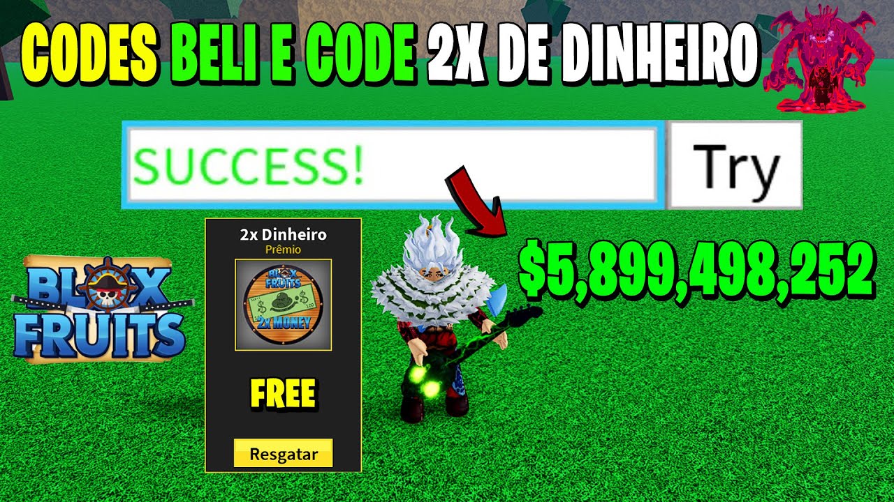 Saiu! Codigos SECRETOS para GANHAR DINHEIRO no Blox Fruits! code