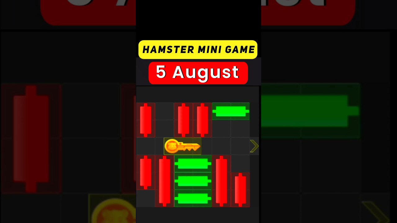 Hamster kombat mini game today | Hamster kombat mini game key | 5 August hamster kombat new key
