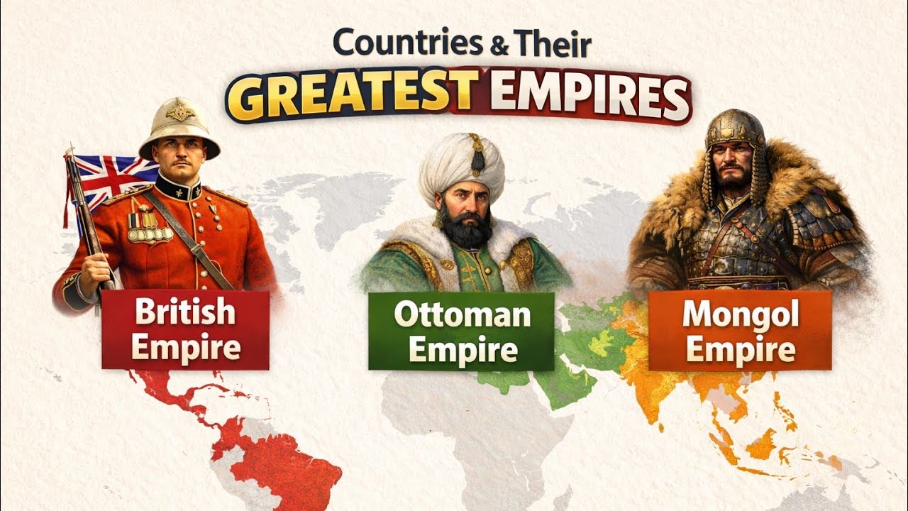 Countries & Their Greatest Empires 👑 (Some Were HUGE 😳) #history #geography #countries 