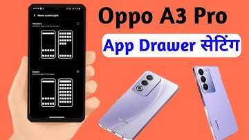 how to use app drawer on oppo a3 pro | oppo a3 pro app drawer setting on kaise kare