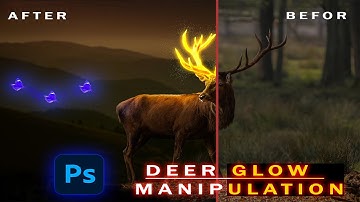 GLOWING DEER | Photo Manipulation | Fantasy Photoshop Manipulation Tutorial Video | Glowing Effect