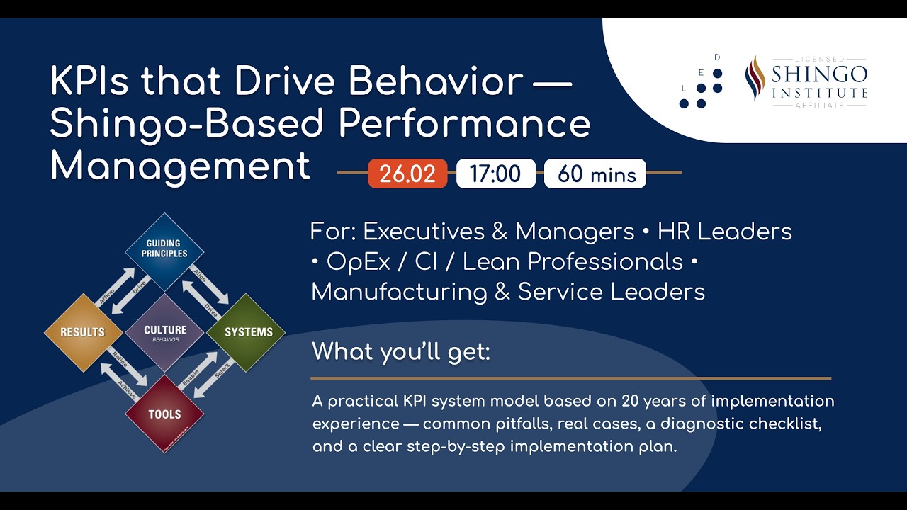 KPIs that Drive Behavior — Shingo-Based Performance Management