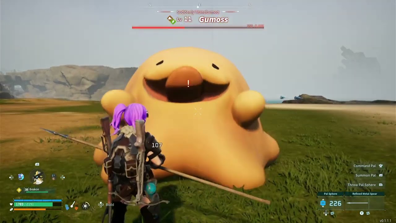 Palworld boss fight: gumoss