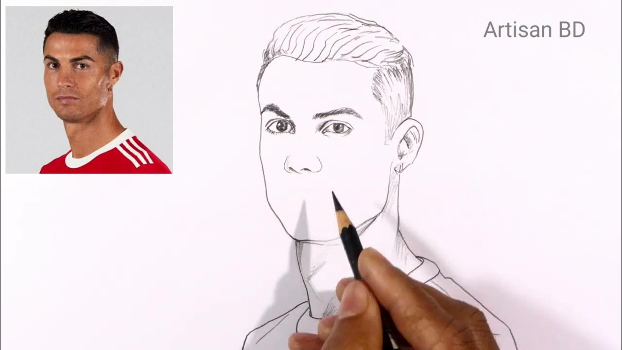 Drawing of Sketch Easy Cristiano Ronaldo | how to Draw Cr7 ...