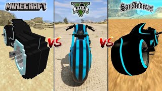 MINECRAFT TRON BIKE VS GTA 5 TRON BIKE VS GTA SAN ANDREAS TRON BIKE - WHICH IS BEST? screenshot 4