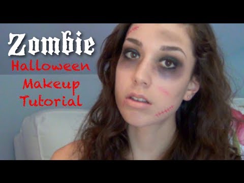 Zombie Halloween Makeup Tutorial! - YouTube
