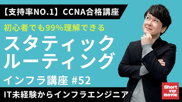 【CCNA合格講座】「スタティックルーティング」をわかりやすく解説！【インフラエンジニア基礎入門】#52