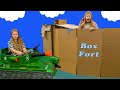 Evil Assistant Uses her Ride ON Tank to Destroy the Box Fort