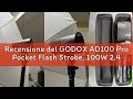Recensione del GODOX AD100 Pro Pocket Flash Strobe, 100W 2.4G Wireless HSS 2600mAh Batteria Agli Ion